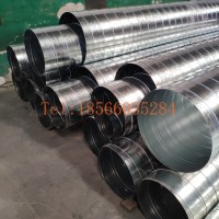 機制星鐵螺旋通風管道DN200 風管配件鍍鋅氣動插板風閥