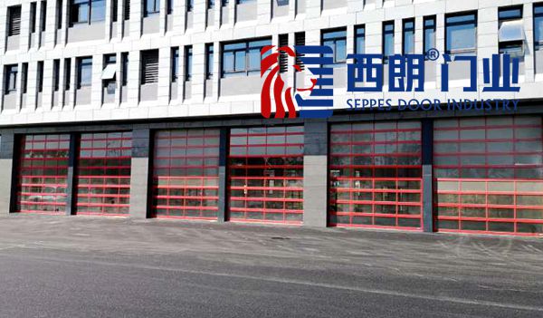  常州消防紅透視提升門