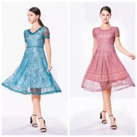 廣州大碼修身顯瘦連衣裙姬色JES女裝折扣品牌庫存尾貨批發