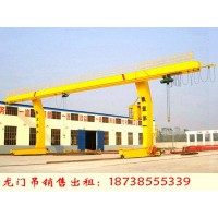 遼寧鞍山龍門吊租賃廠家10噸單梁門機料場用