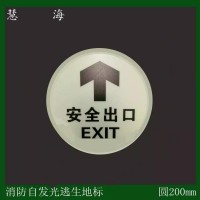 工廠地面逃生夜光安全出口地貼 蓄光安全消防標識PVC發(fā)光地貼